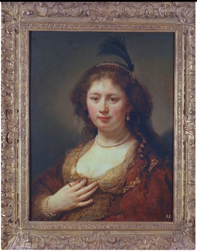 プルームの女性、1636 作： Govaert Flinck
